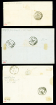 13 lettres AFF n°14 avec OBL diverses dont PC + CA