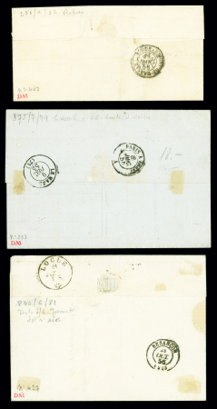 13 lettres AFF n°14 avec OBL diverses dont PC + CA