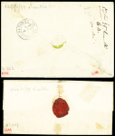 N°15 25c bleu sur 4 lettres et 1 fragment de La Capelle