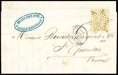 N°16, piquage Susse, OBL étoile muette + CAD "Pari