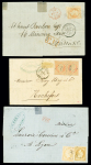 5 lettres AFF n°16 (+ divers) OBL diverses dont gr