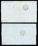 2 lettres pour Londres AFF n°16 en bande de 3 OBL