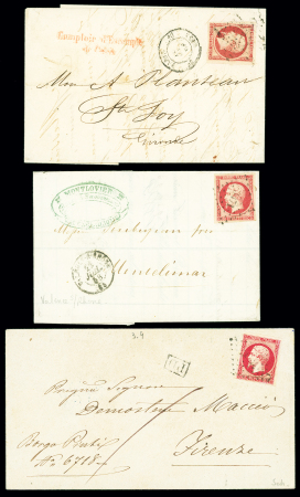 3 lettres AFF n°17, 80c carmin. TB