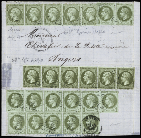 N°19, bande de 6 + bande de 5 + n°25, bande de 6 +