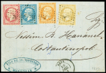 N°21 + 22 + 23 + 24 OBL ancre + CAD "Neva" (1864)