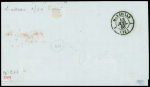 N°23 OBL T15 "Indus *" (1866) répété à côté sur le