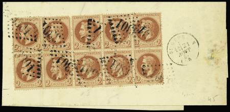 N°26, bloc de 10, OBL GC 3301 + T16 Sarlat Dordogn