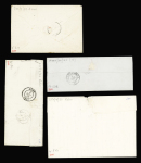 2 lettres AFF n°28 en paire, OBL GC 2581 + T22  "M