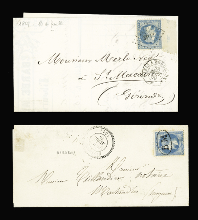 2 lettres : n°29 annulé par "BM" dans un ovale + T