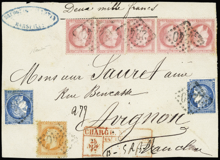 N°31 + 32, bande de 5 + 60, 2 pièces dont variété