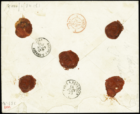 N°38, équerre de 3 pièces + n°55 OBL CAD rouge "(3