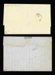 4 lettres AFF n°46 de Luzech (44), Alger, Cognac (