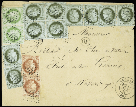 N°50, bloc de 4 + 2 paires + 2 pièces + n°51, 2 pi