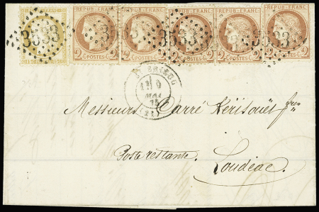 N°51, 5 pièces + 55 OBL GC 3533 + T17 "St Brieuc (