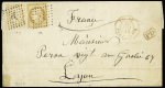 Col. Gen. N°11 + 13 OBL ancre sur lettre avec CAD
