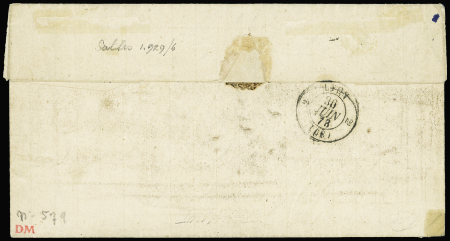 Col. Gen. N°11 + 13 OBL ancre sur lettre avec CAD