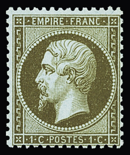 N°19b 1c mordoré, neuf **, très frais, TB. Signé A.Brun