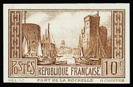 N°261Aa 10f La Rochelle chaudron clair, non dentelé,