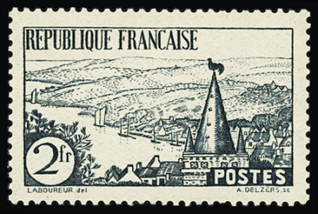 N°301A 2f Rivière bretonne, ardoise, neuf ** (infime