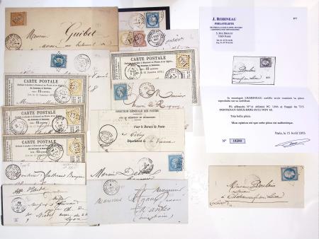 15 lettres de Fontenay sous Bois, période classique. TB