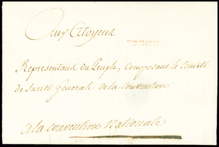 Fresnes : Petite Poste avec MP rouge "Fresnes" (An 2 - Lenain 141), ind 22. rare et TB