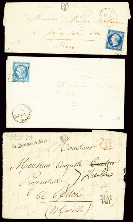 9 plis dont 5 avec cursive "72 La Queue en Brie" (ind 14). TB