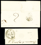 Saint-Maur : 2 lettres avec double cursive "60 St Maur Vincennes" (1826 - ind 16) et cursive "60 St Maur" (1838 _ au verso - ind 16). TB