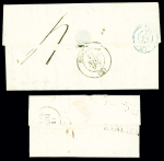 2 lettres : double cursive "60 St Maur Vincennes" (1829 - ind 16) et "60 St Maur" (1838 - ind 16). TB