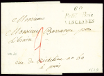 Double cuursive "60 Petit Brie Vincennes" (1829 - ind 20). TB