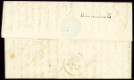 Lettre avec double cursive "10 Ste Colombe Quillan" (1828 - ind 19), adressée au gouverneur de Vincennes. TB