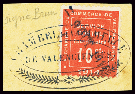 N°1 10c vermillon obl. cachet Chambre de Commerce de