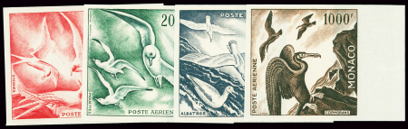 POSTE ARIENNE  N°55/58 Série Oiseaux des mers, en essais