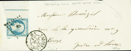 Rare càd "Nantes-Boite 27 juil 54 AMB" +losange NP