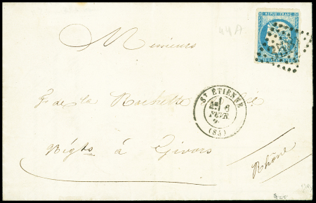 N°44A 20c gravure usée, piquage privé, obl. GC sur