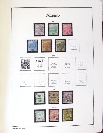 1885-2000, Collection de MONACO en 3 albums Leuchtturm