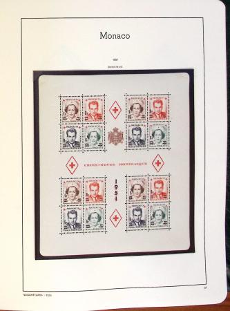 1885-2000, Collection de MONACO en 3 albums Leuchtturm