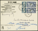 Poste n°123 5f Merson en paire +n°181 en paire obl.