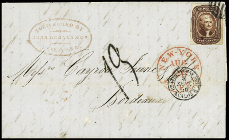 1856 5c Red-brown, good to large margins all around,