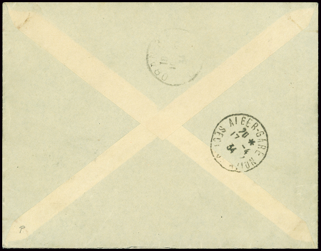 N°5 1f50 carmin et n°6b 1f50 outremer vif sur lettre
