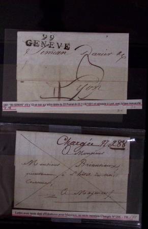 Classeur bleu de lettres d'Alsace-Lorraine et d'Allemagne