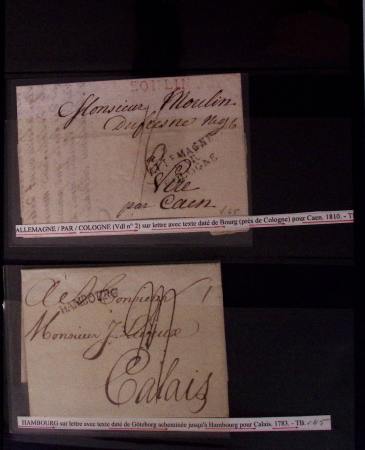 Classeur bleu de lettres d'Alsace-Lorraine et d'Allemagne