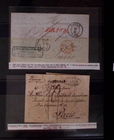 Classeur bleu de lettres d'Alsace-Lorraine et d'Allemagne