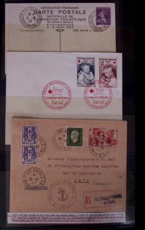 Classeur bleu de lettres d'Alsace-Lorraine et d'Allemagne