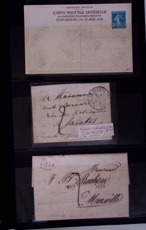 Classeur bleu de lettres d'Alsace-Lorraine et d'Allemagne