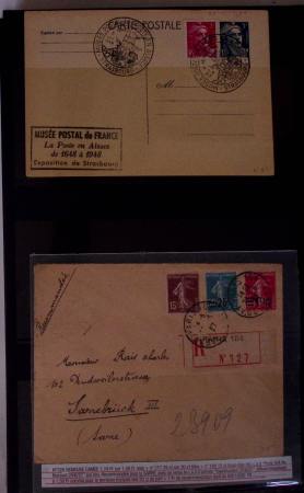 Classeur bleu de lettres d'Alsace-Lorraine et d'Allemagne