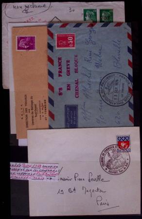 Classeur bleu : lettres de GREVE dont 1953 (Orléans