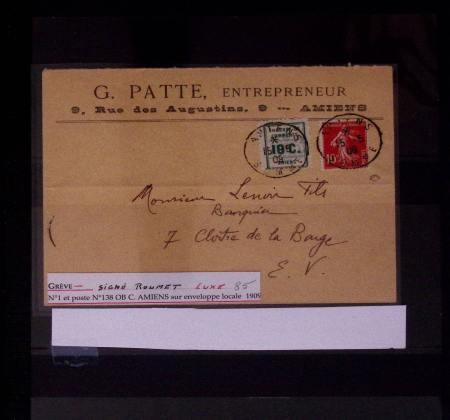 Classeur bleu : lettres de GREVE dont 1953 (Orléans