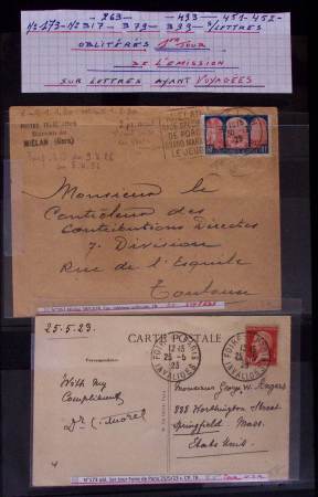 Classeur bleu : lettres de GREVE dont 1953 (Orléans