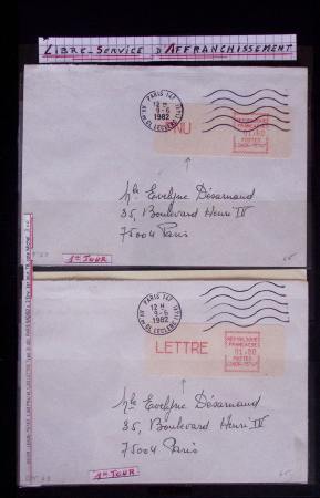 Classeur bleu : lettres de GREVE dont 1953 (Orléans