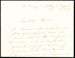 Lettre (texte manuscrit seulement) de 1853 datée du Camp de Satory signée par le général commandant le camp. TB